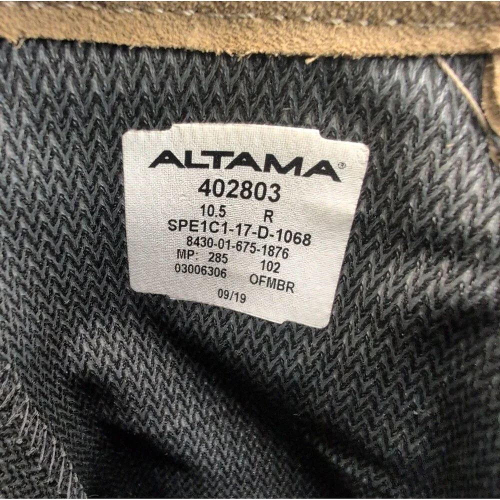 ALTAMA  Men’s 10.5R 402803 Cold Weather Military Combat Boots Coyote Brand New